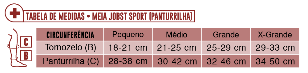 Meia Panturrilha 20-30 Mmhg Sport Jobst - Drogaria Sao Paulo